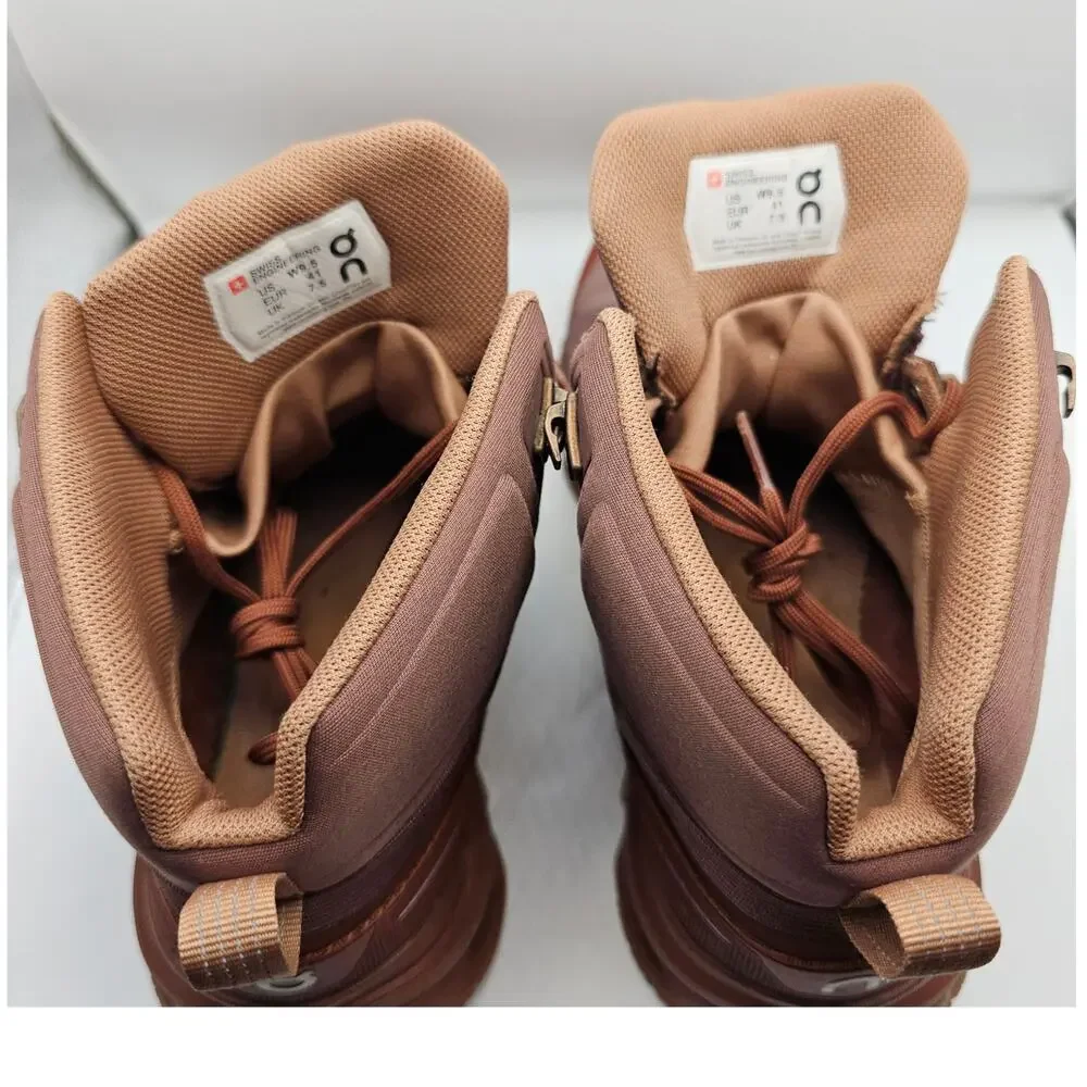 On Cloudrock Grape Hazel Waterproof Boots Womens 9.5 UK 7.5 Hiking Trail Shoe